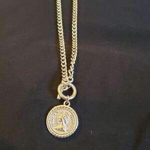 Silver Pendant Necklace With Toggle